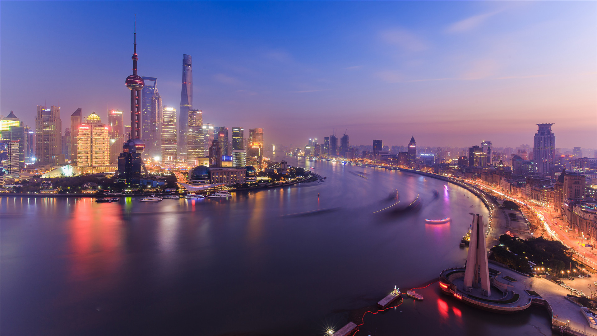 美丽的上海外滩风景桌面壁纸高清高清大图预览1920x1200_风景壁纸下载