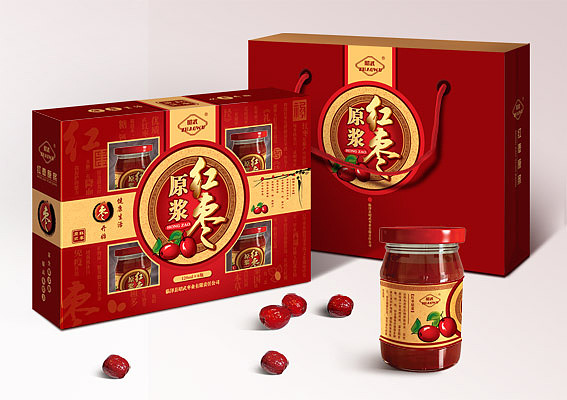 上海红枣酱包装设计 融合传统与创新的营养品包装新趋势